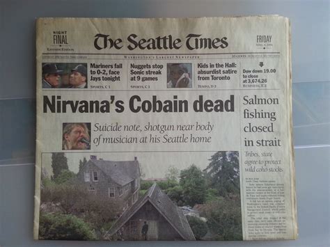 The Seattle Times. April 8,1994 : r/Nirvana
