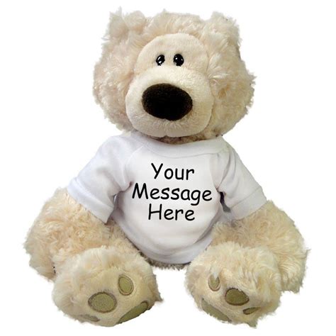 Personalized Teddy Bear 12 Inch Gund Philbin Bear Beige