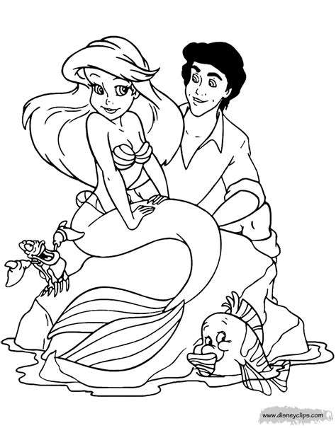 Coloring Pages Ariel And Eric Coloring Pages