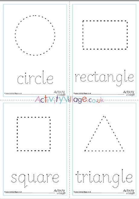 Shape Word Tracing - First 4 Shapes