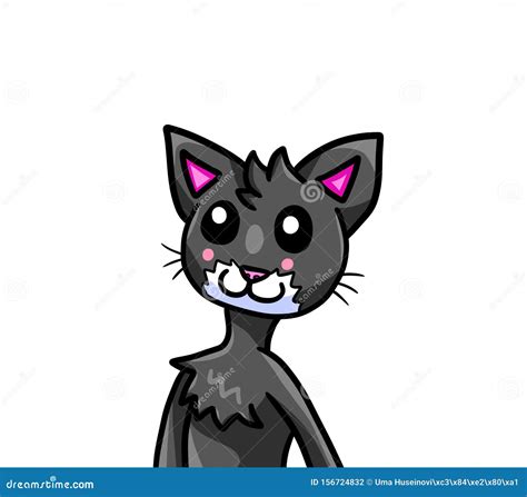 Very Funny Looking Grey Cat Stock Illustration Illustration Of Blush