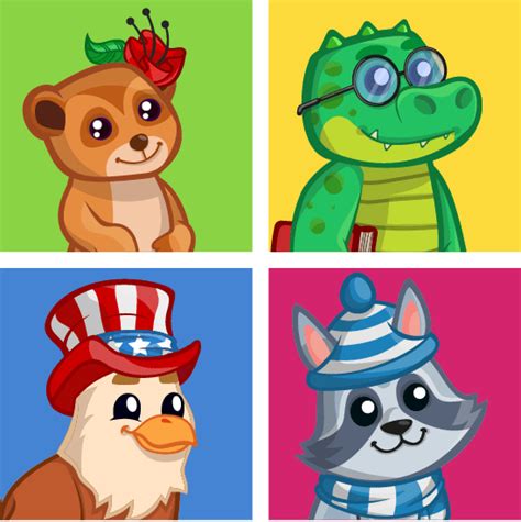 Cute Animal Avatars Pack - Free Download - VectorCharacters