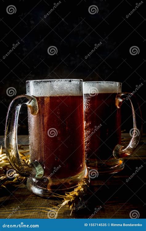Homemade Craft Beer Mugs Stock Image Image Of Pint 155714535