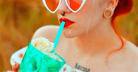 Woman Sipping Straw · Free Stock Photo