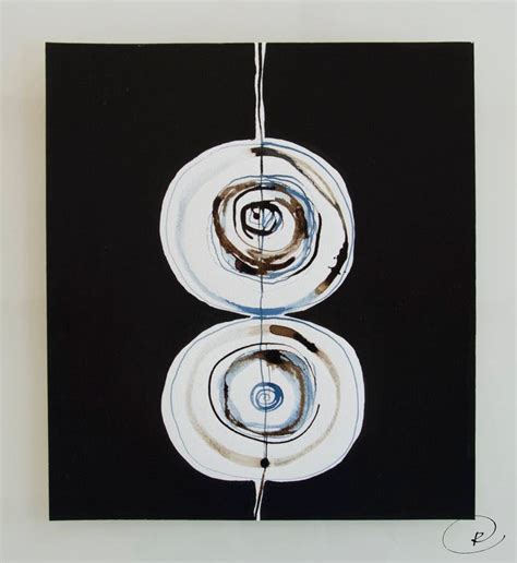 Original Square Circles Abstract Art Circles Art Black And Etsy