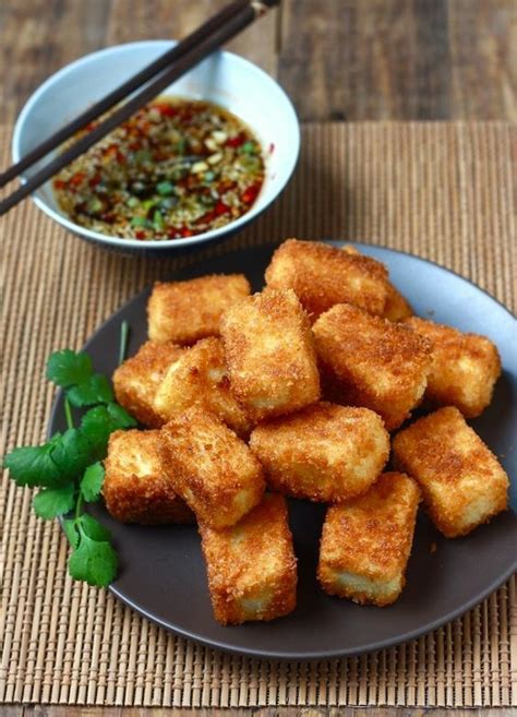 Season With Spice Features Fried Tofu With Sesame Soy Dipping Sauce