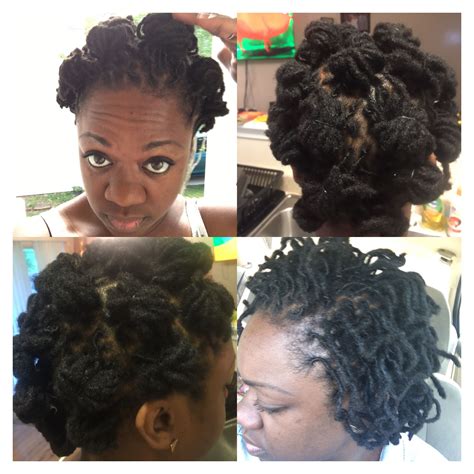 Short loc style. Loc Knots. Retwist. | Locs hairstyles, Hair