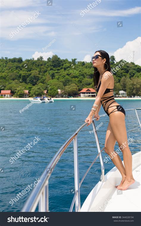 Sexy Women On Yacht Stock Photo 344028194 Shutterstock