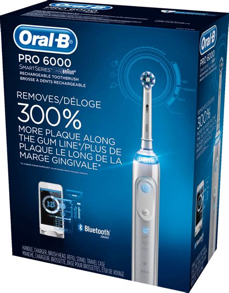 Customer Reviews Oral B Genius 6000 Electric Toothbrush Powered By Braun White Pro6000 Best Buy