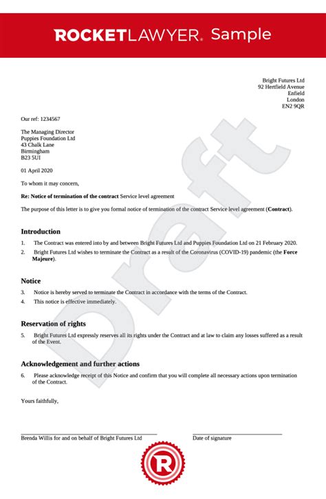We did not find results for: Force Majeure Contract Termination Letter UK Template