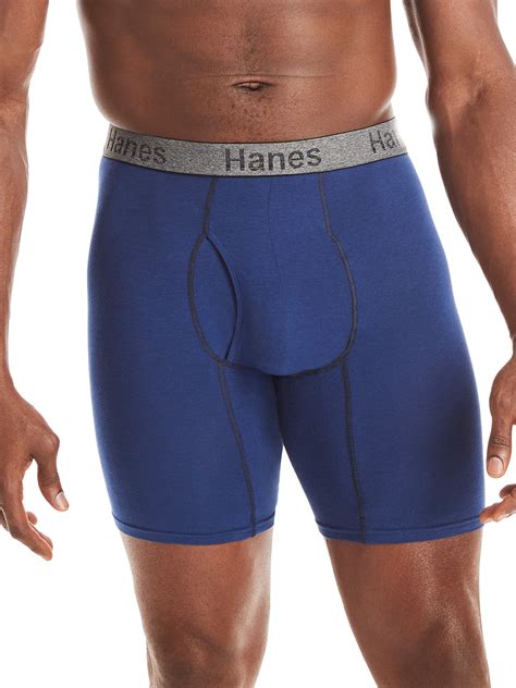 hanes men s comfort flex fit ultra soft cotton stretch long leg boxer briefs 3 pack sizes s