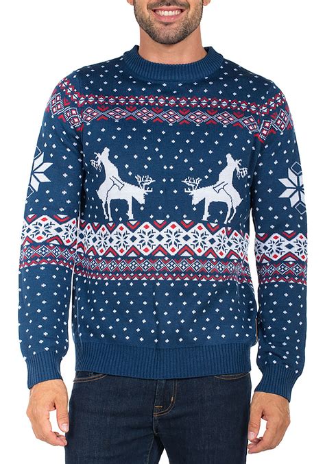 Mens Tipsy Elves Reindeer Climax Ugly Christmas Sweater