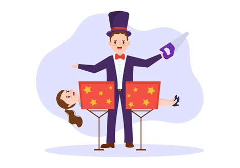 Magician Illusionist Conjuring Tricks and Waving a Magic Wand above his