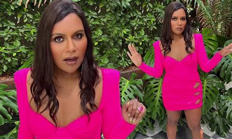 Mindy Kaling 43 Proves She Is At Her Very Thinnest As She Models A Skintight Mini Dress The