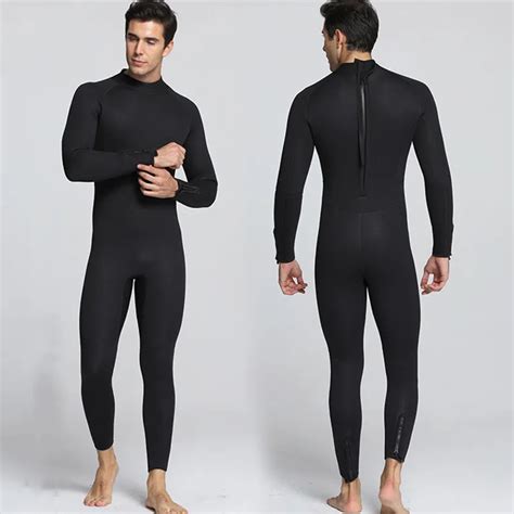 5mm thickend neoprene wetsuit full body swimsuit long sleeve surfing scuba diving suits for men