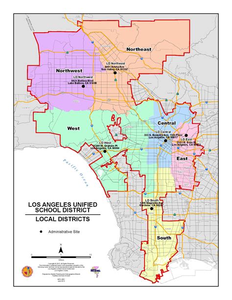 La County District Map Los Angeles County District Map