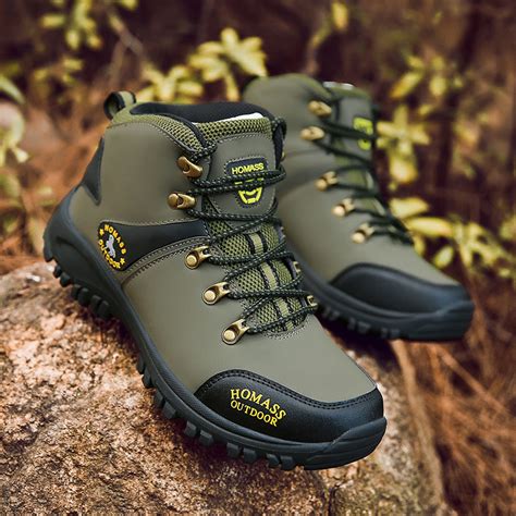 Mens Waterproof Lightweight Leather Winter Outdoor Tactical Hiking
