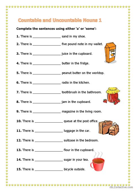 Countable Uncountable Nouns English Esl Worksheets Pdf Doc