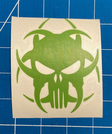 Biohazard Punisher Skull Vinyl Decal 30 Colors Multiple Etsy Uk
