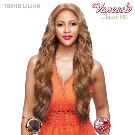 Vanessa Honey 88 Brazilian Human Hair Blend Whole Lace All Handtied Wig T88hb Lilian