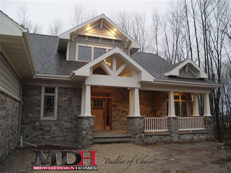 Craftsman Style Exterior On A Custom Mdh Build Features Covered Porch