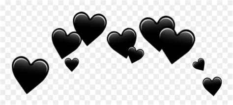 Emoji meaning a purple heart emoji, often used alongside other colored hearts. Download Hearts Black Emoji Transparent Background - Black ...