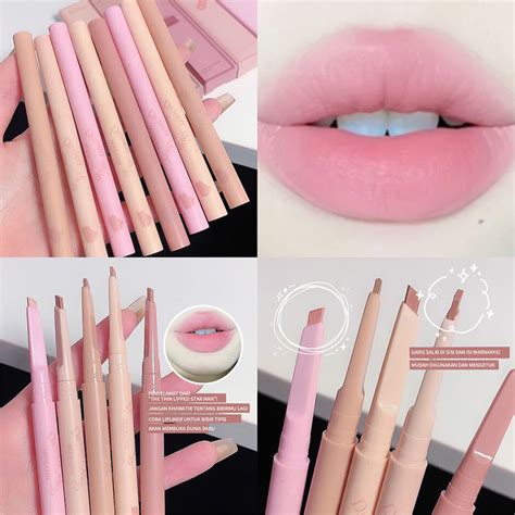 Jual CAPPUVINI Pencil Lip Liner Pencil Matte Lipstick Nude Color