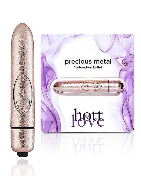 Rose Goldtone Precious Metal 10 Function Waterproof Bullet Vibrator 35 Inch Hott Love Spencers