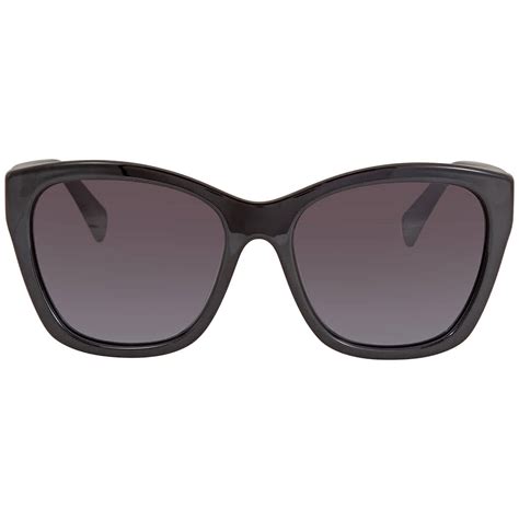 salvatore ferragamo grey gradient cat eye ladies sunglasses sf957s 001 56 in black grey modesens