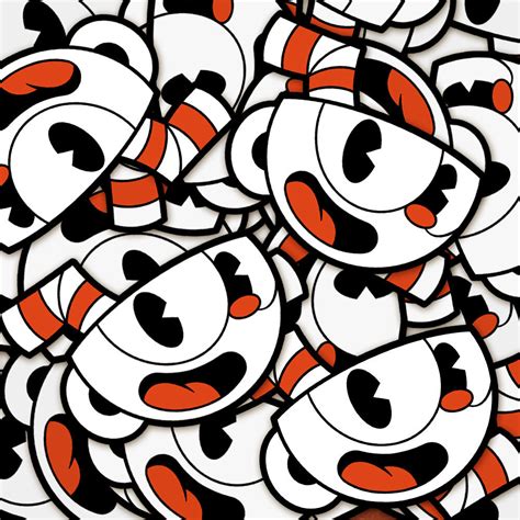Cuphead Sticker Decal Indie Game Gaming Cup Head Mugman Ebay