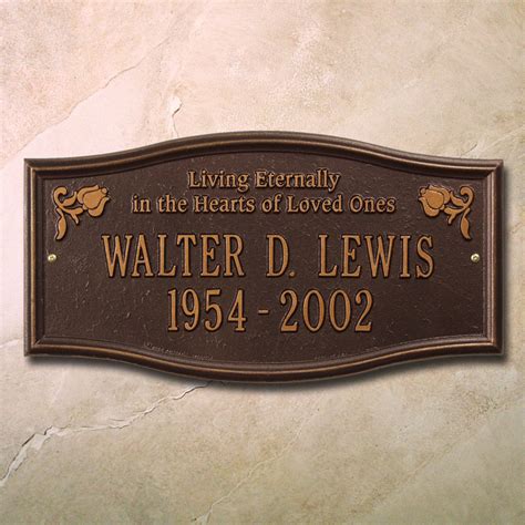 Custom Outdoor Personalized Memorial Plaques