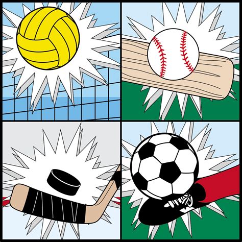 We have images for most of the major sports. Clip Art: Sports 2 (coloring page) | abcteach