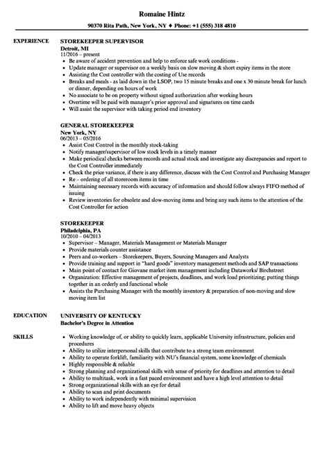 A professional resume template is a solid choice for any job seeker. Store Keeper Resume In Word format | williamson-ga.us