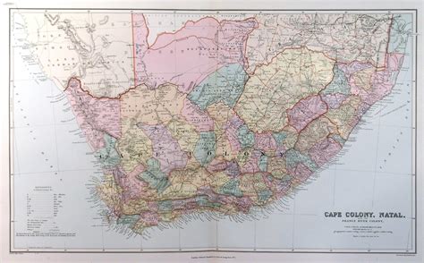 Cape Colony Natal And The Orange River Colony A Superb Detailed Map