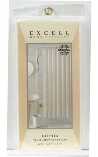 Excell Home Fashions Glitter Peva Vinyl Shower Curtain White 1 Ct