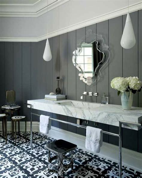 Antique reproduction art deco tiles from villa lagoon tile. Art deco french modern bathroom | Art Deco Bauhaus ...