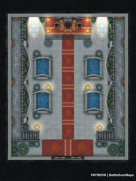 Throne Room Battle Map 24x32 Art Rroll20