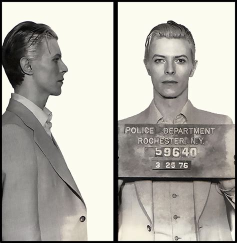 David Bowie Mugshot 1976 Photograph By Daniel Hagerman