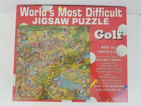 Worlds Most Difficult Jigsaw Puzzle Golf 15x15 Double Sided 529 Piece