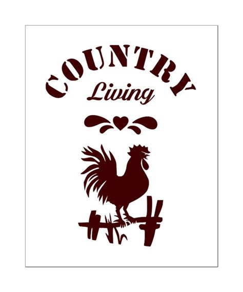 Country Living Stencil Sign Quotes Crafts Stencils