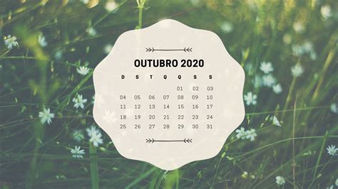 Calendário Outubro 2020 Calendário Estações Do Ano Outubro