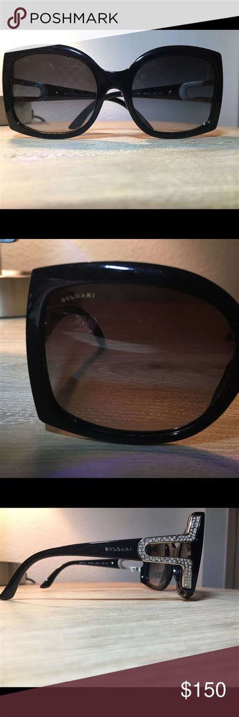 Women’s Black Blvgari Swarovski Crystal Sunglasses