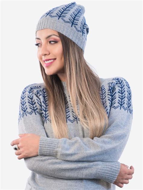 Inti Alpaca Alpaca Hat For Women In Gray Alpaca Wool Winter Beanie