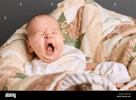 Yawn Of An Infant Baby With Mouth Open Facts About Yawning Stock
