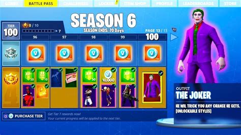 Nuovo video di fortnite ita, oggi proviamo a vincere la random halloween skin challenge, un'idea di ssundee che ci è piaciuta molto considerando quant. SEASON 6 "Battle Pass" TIER 100 SKIN in FORTNITE! (Season ...