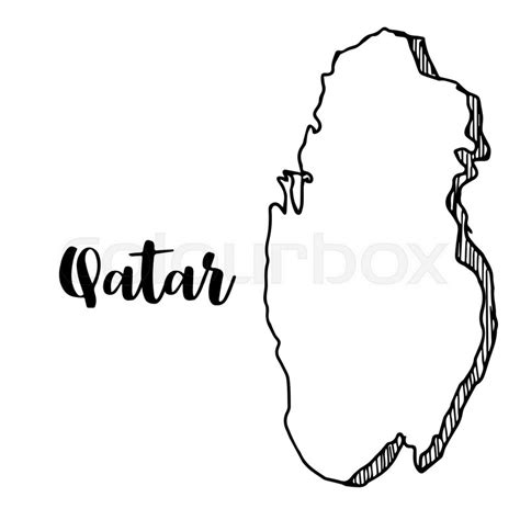 Qatar Map Outline