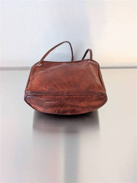Vintage Cognac Leather Il Bisonte Creel Bag Refurbished S Etsy