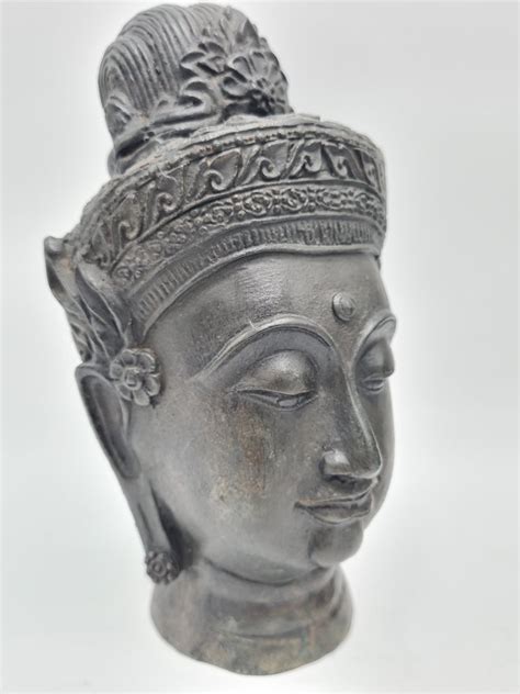 Collection Of Buddha Heads Khmer Style Thaïlande Catawiki