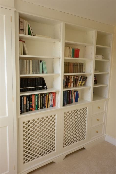 I took the back board off then cut off the top of the carcass 30mm above the middle fixed. Radiator Cover + Shelves + Cupboard: Fitted Furniture ...