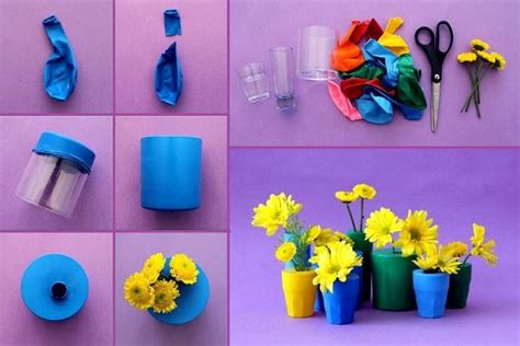 Creative And Colorful Balloon Bud Vases